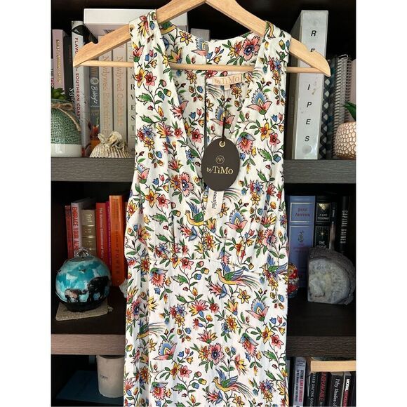 NWT byTiMo Bird Print Crepe Satin Maxi Dress Size XS MSRP $488 - Picture 10 of 12